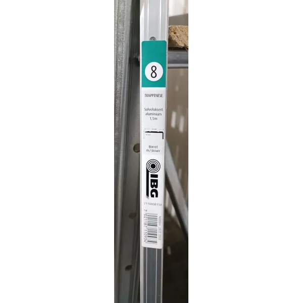 Trappenese nr 8 i sølvelkosert blank aluminium. bilde