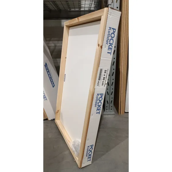 Kottdør 55X90 cm grunnet i standard hvit NCS S0502-Y. bilde