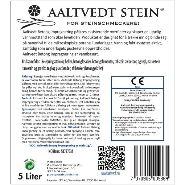 Aaltvedt Betong Impregnering (5L) bilde