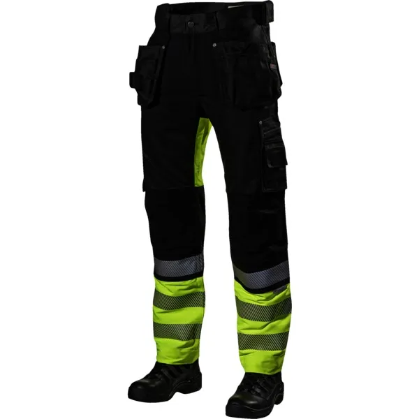 Håndverksbukse L.Brador 188PB hi-vis svart/orange 48 bilde