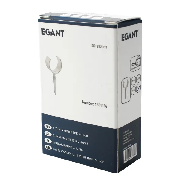 Stålklammer 7-10mm (100pk) inkl monteringsverktøy bilde